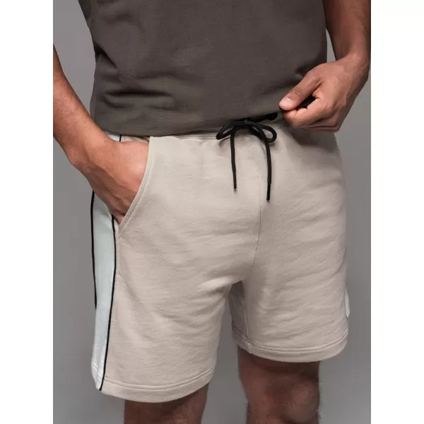  Pantaloni scurți pentru bărbați OMBRE OM-SRSK-0182 BEJ 