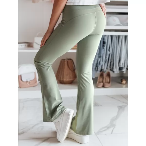  Pantalonii pentru doamne DSTREET FARAFII UY2615 VERDE DESCHIS 
