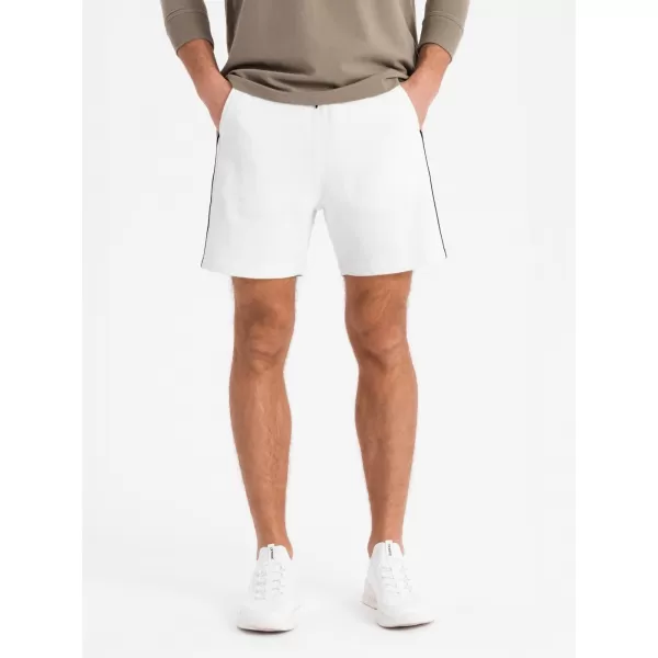  Pantaloni scurți pentru bărbați OMBRE OM-SRSK-0182 ALB RUPT 