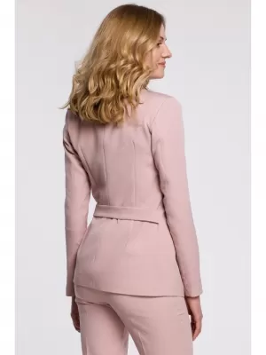 Geaca de dama MAKOVER K056 ROZ CREPONAT