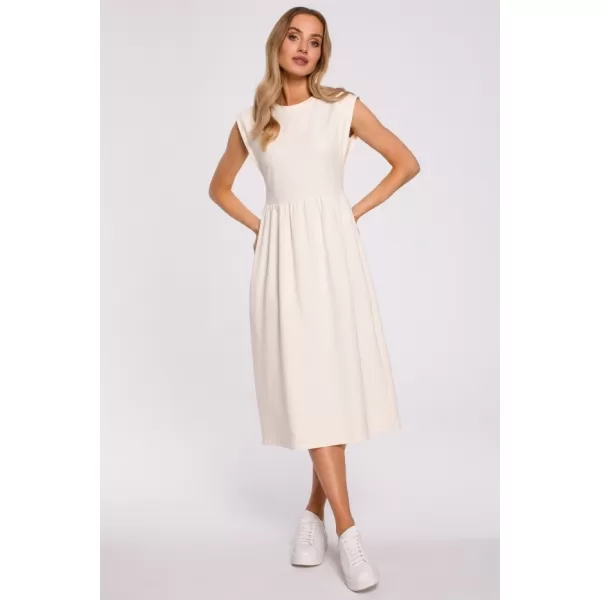  Rochie MOE M581 CREMĂ 