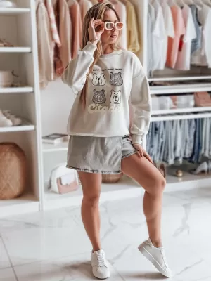 Panoul pentru doamne DSTREET MISOBEARS BY1436 GRI DESCHIS