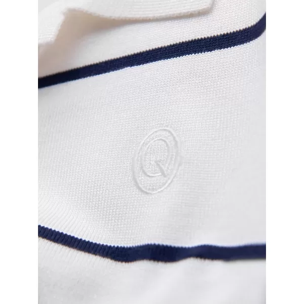  Mens t -thirt cu guler OMBRE OM-POLS-0146 ALB ȘI ALBASTRU BLEUMARIN 