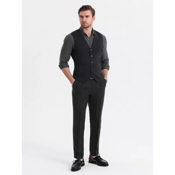  Vestă OMBRE OM-BLZV-0146 NEGRU 