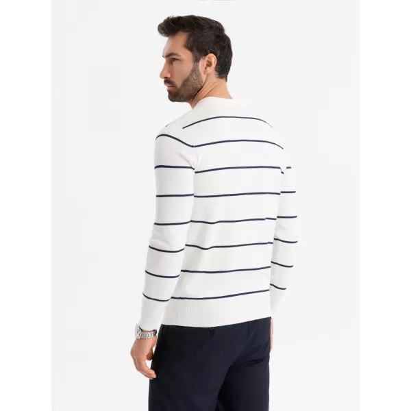  Mens t -thirt cu guler OMBRE OM-POLS-0146 ALB ȘI ALBASTRU BLEUMARIN 