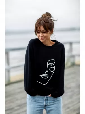 Hanorac de dama BEWEAR B167 NEGRU