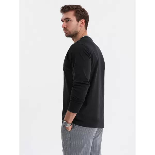  Cămaşă OMBRE OM-LSCL-0128 NEGRU 
