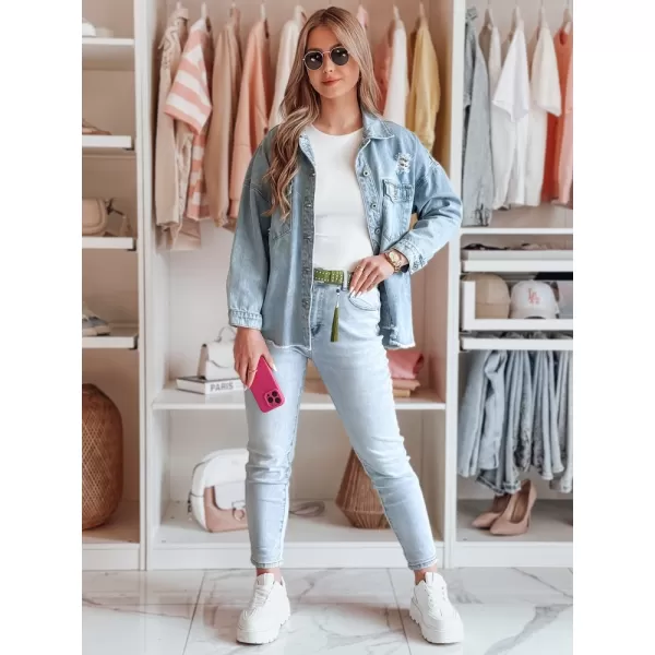  Pantalonii pentru doamne DSTREET FITARINKA UY2422 ALBASTRU 