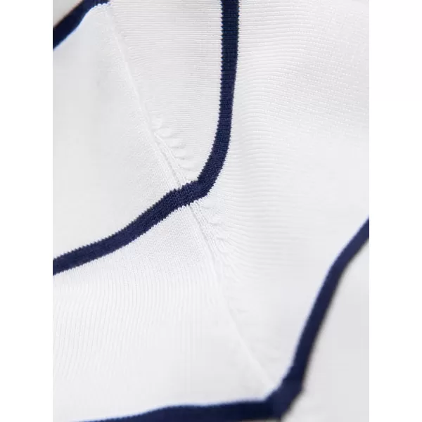  Mens t -thirt cu guler OMBRE OM-POLS-0146 ALB ȘI ALBASTRU BLEUMARIN 