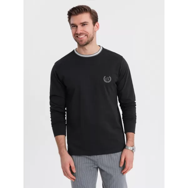  Cămaşă OMBRE OM-LSCL-0128 NEGRU 