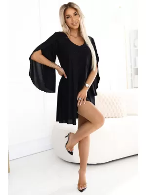 Rochie NUMOCO LIVIA 597-1 NEGRU CU SCLIPICI