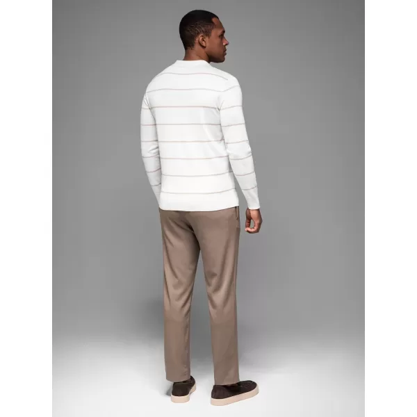  Mens t -thirt cu guler OMBRE OM-POLS-0146 ALB ȘI BEJ 