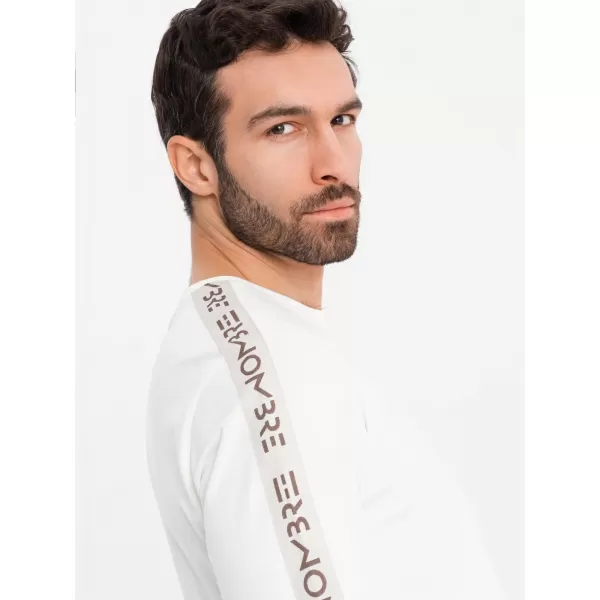 Cămaşă OMBRE OM-LSCL-0127 ALB RUPT 