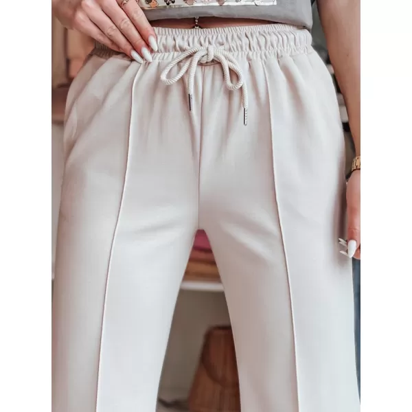  Pantalonii pentru doamne DSTREET DRESSANIK UY2702 BEJ 