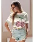 Pantaloni scurți pentru doamne DSTREET LIKE A STAR SY0487 ALBASTRU
