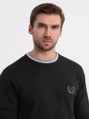 Cămaşă OMBRE OM-LSCL-0128 NEGRU