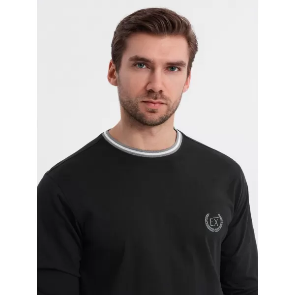  Cămaşă OMBRE OM-LSCL-0128 NEGRU 