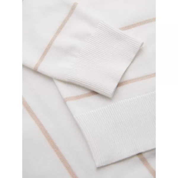  Mens t -thirt cu guler OMBRE OM-POSS-0145 ALB ȘI BEJ 