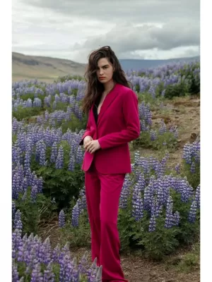 Pantaloni de dama STYLOVE S311 PRUNĂ