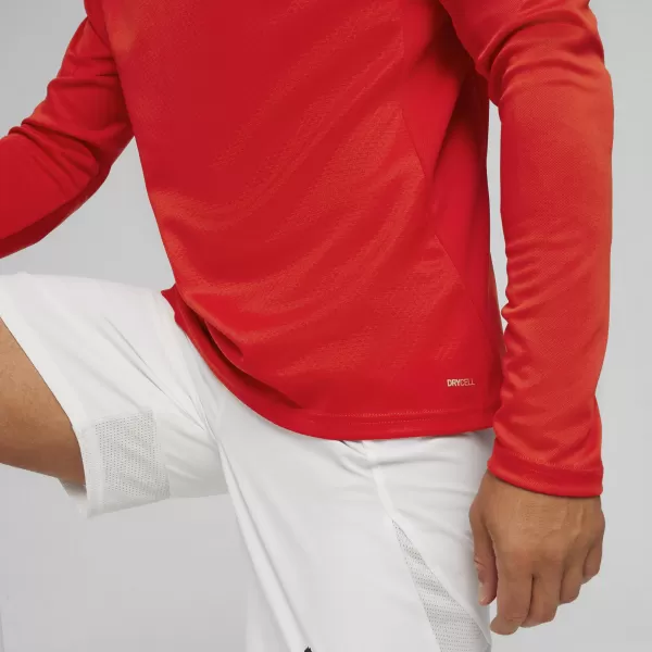  Tricou bărbătesc PUMA TEAMFINAL TRAINING 1/4 ZIP T 658551_01 PUMA RED/PUMA SILVER 