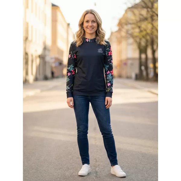  Premium cu hanorac funcțional pentru femei ALTISPORT VOJ/ALW063MI01 NEGRU -GREEN 