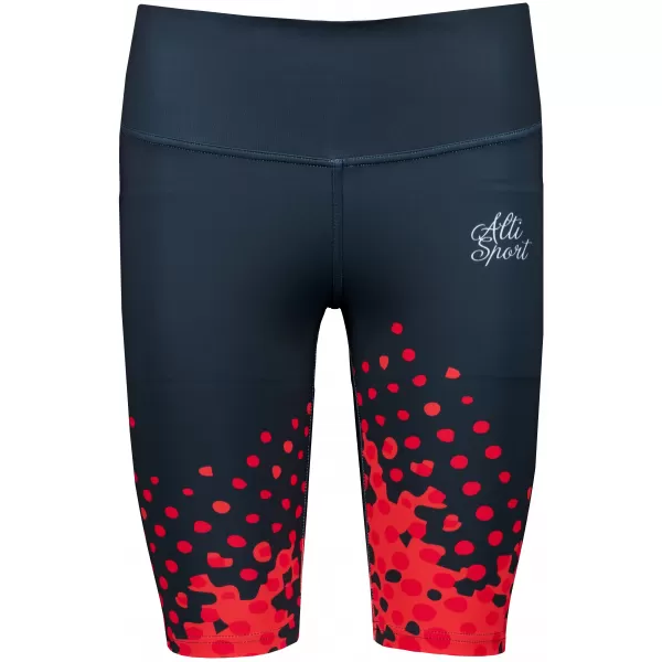  Jambiere pentru femei deasupra genunchilor premium ALTISPORT VOJ/ALW109LEG02 ROȘU-NEGRU 