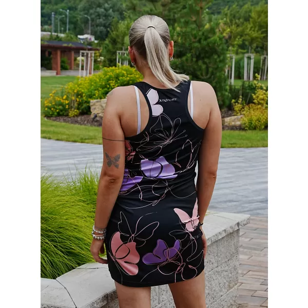  Premium rochie funcțională pentru femei ALTISPORT VOJ/ALW086SAT01 NEGRU/VIOLET 