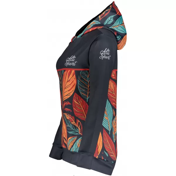  Premium cu hanorac funcțional pentru femei ALTISPORT VOJ/ALW061MI01 PORTOCALIU/ALBASTRU 