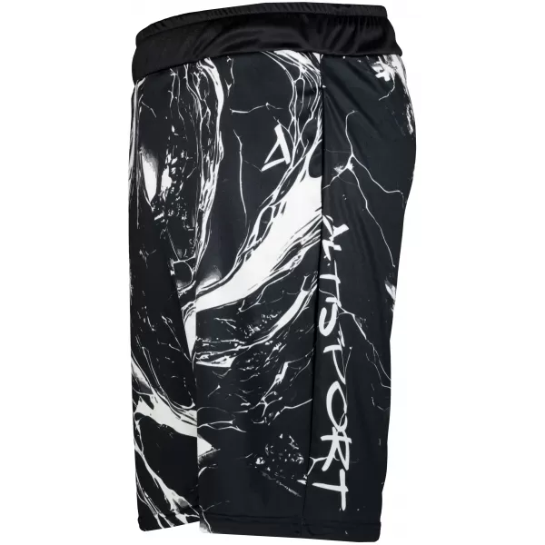  Premium pantaloni scurți funcționali pentru bărbați ALTISPORT VOJ/ALM071KRA01 ALB -NEGRU 