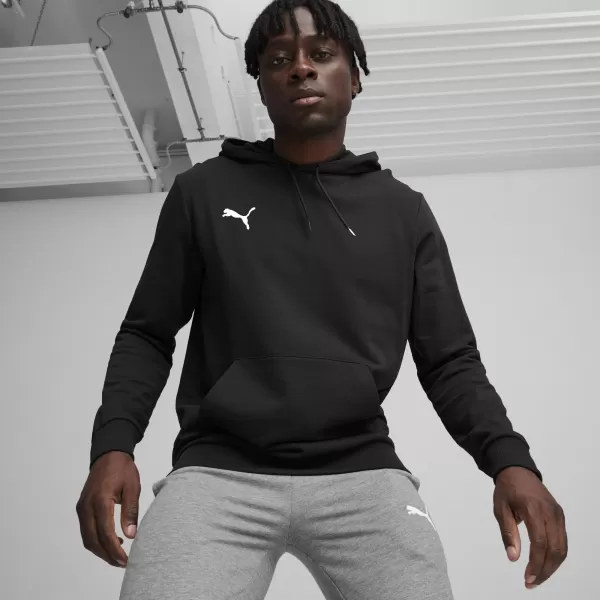  Panoul pentru bărbați PUMA TEAMGOAL CASUALS HOODY 658618_03 PUMA BLACK/PUMA WHITE 