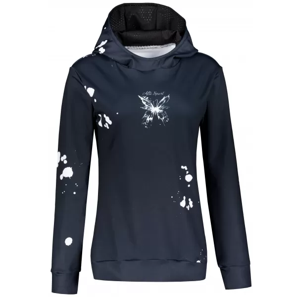  Premium cu hanorac funcțional pentru femei ALTISPORT VOJ/ALW077MI01 NEGRU 