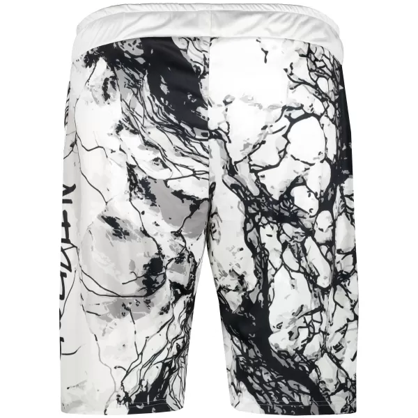  Premium pantaloni scurți funcționali pentru bărbați ALTISPORT VOJ/ALM071KRA01 ALB -ȘI -BLACK 