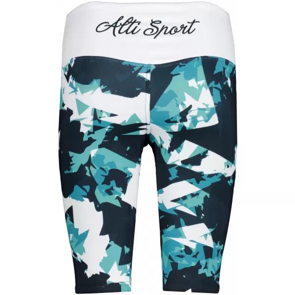  Jambiere pentru femei deasupra genunchilor premium ALTISPORT VOJ/ALW110LEG02 ALBASTRU -ALB 