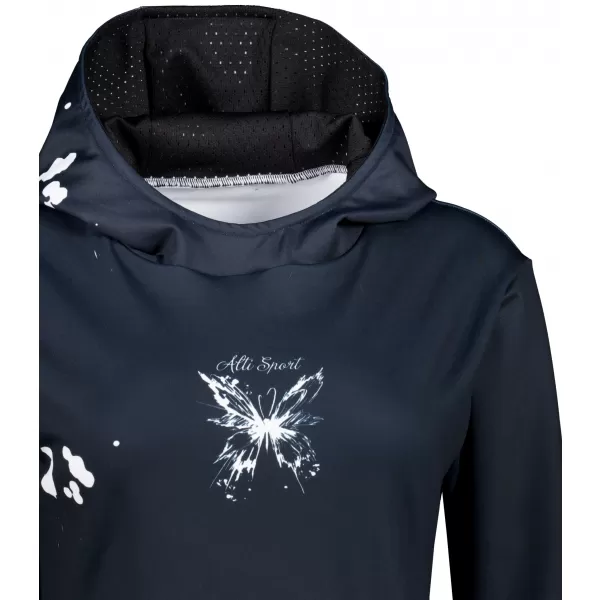  Premium cu hanorac funcțional pentru femei ALTISPORT VOJ/ALW077MI01 NEGRU 