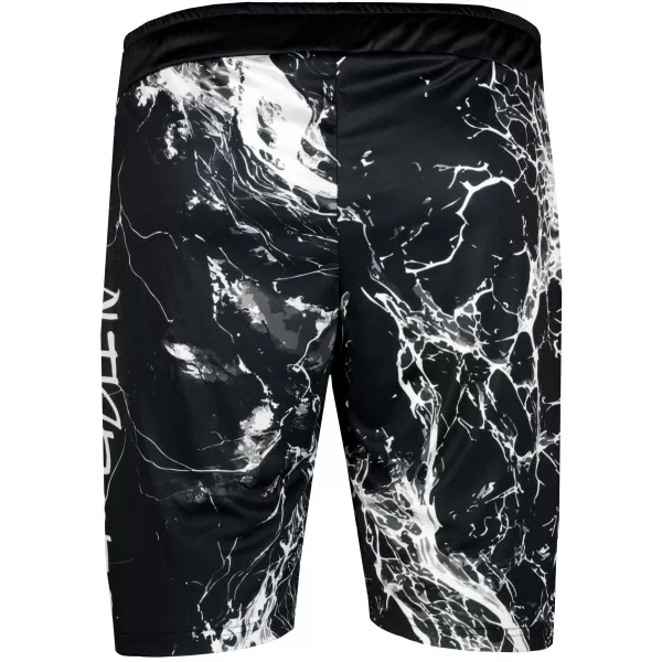  Premium pantaloni scurți funcționali pentru bărbați ALTISPORT VOJ/ALM071KRA01 ALB -NEGRU 