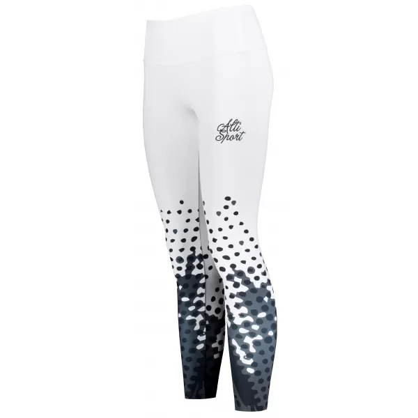  Premium pentru jambiere pentru femei ALTISPORT VOJ/ALW109LEG01 ALB -ȘI -BLACK 