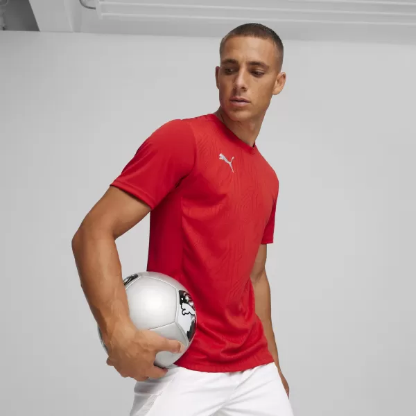  Cămașa funcțională a bărbaților PUMA TEAMFINAL TRAINING JERSEY 658557_01 PUMA RED/PUMA SILVER 