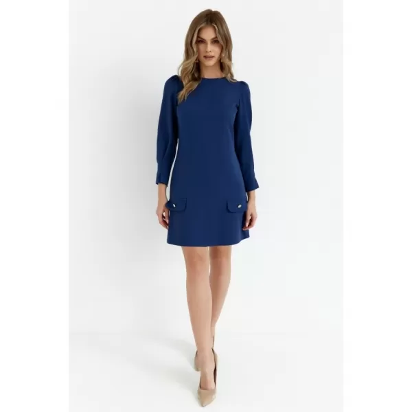  Rochie MAKOVER K148 ALBASTRU MARIN 