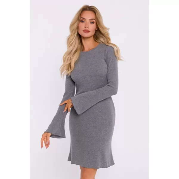  Rochie MOE M821 MELANGE GRI 