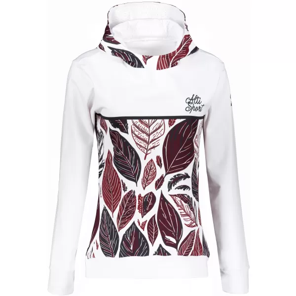  Premium cu hanorac funcțional pentru femei ALTISPORT VOJ/ALW061MI01 ALB/BURGUNDIA 