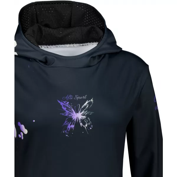  Premium cu hanorac funcțional pentru femei ALTISPORT VOJ/ALW077MI01 NEGRU/VIOLET 
