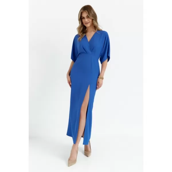  Rochie MAKOVER K163 ALBASTRU 