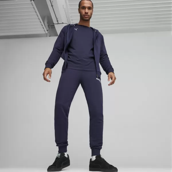  Panoul pentru bărbați PUMA TEAMGOAL CASUALS HOODED JACK 658595_06 PUMA NAVY/PUMA WHITE 