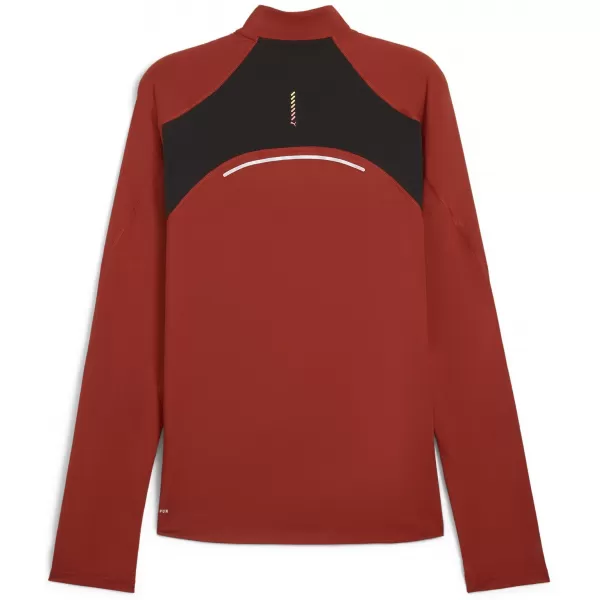  Tricou bărbătesc PUMA RUN CLOUDSPUN 1/4 ZIP 525781_63 MARTE ROȘU 