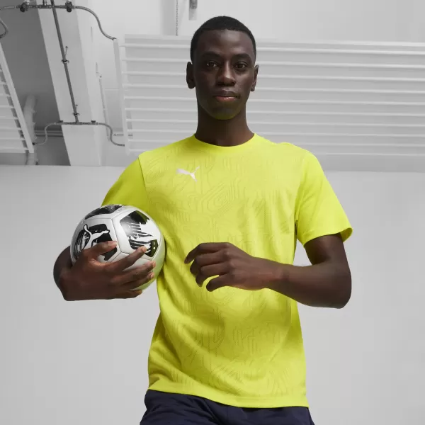  Cămașa funcțională a bărbaților PUMA TEAMFINAL TRAINING JERSEY 658557_30 ELECTRIC LIME/ ARGINT DE VAR ELECTRIC/PUMA 