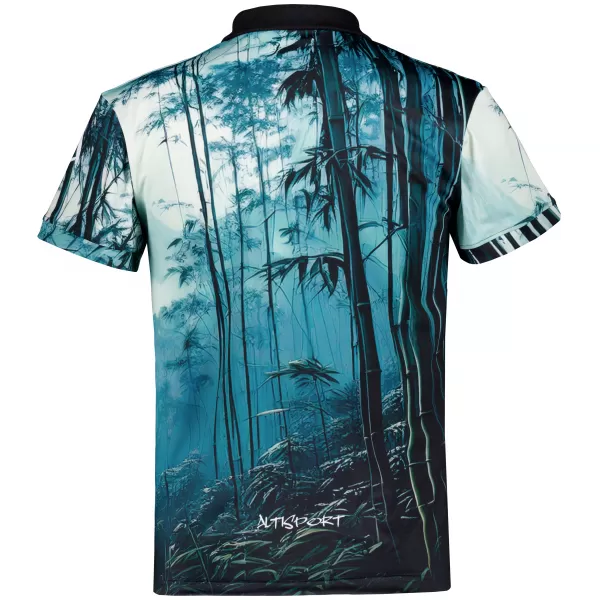  Tricou funcțional pentru bărbați cu guler premium ALTISPORT VOJ/ALM103TR05 BAMBUS 