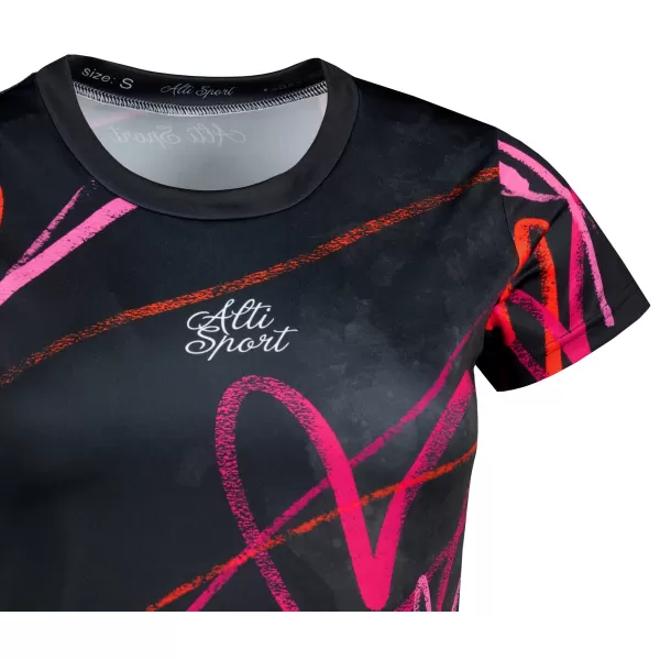  Tricou funcțional premium pentru femei ALTISPORT VOJ/ALW082TR01 NEGRU 