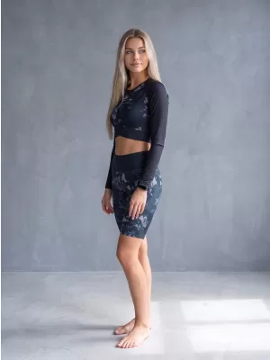 Jambiere pentru femei deasupra genunchilor premium ALTISPORT VOJ/ALW110LEG02 NEGRU
