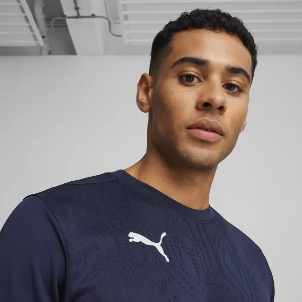  Cămașa funcțională a bărbaților PUMA TEAMFINAL TRAINING JERSEY 658557_06 PUMA NAVY/PUMA SILVER 