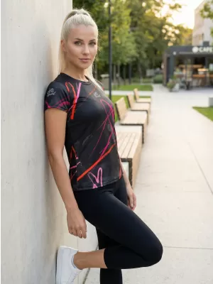Tricou funcțional premium pentru femei ALTISPORT VOJ/ALW082TR01 NEGRU